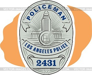 300x245 Vector Clipart Police Badge
