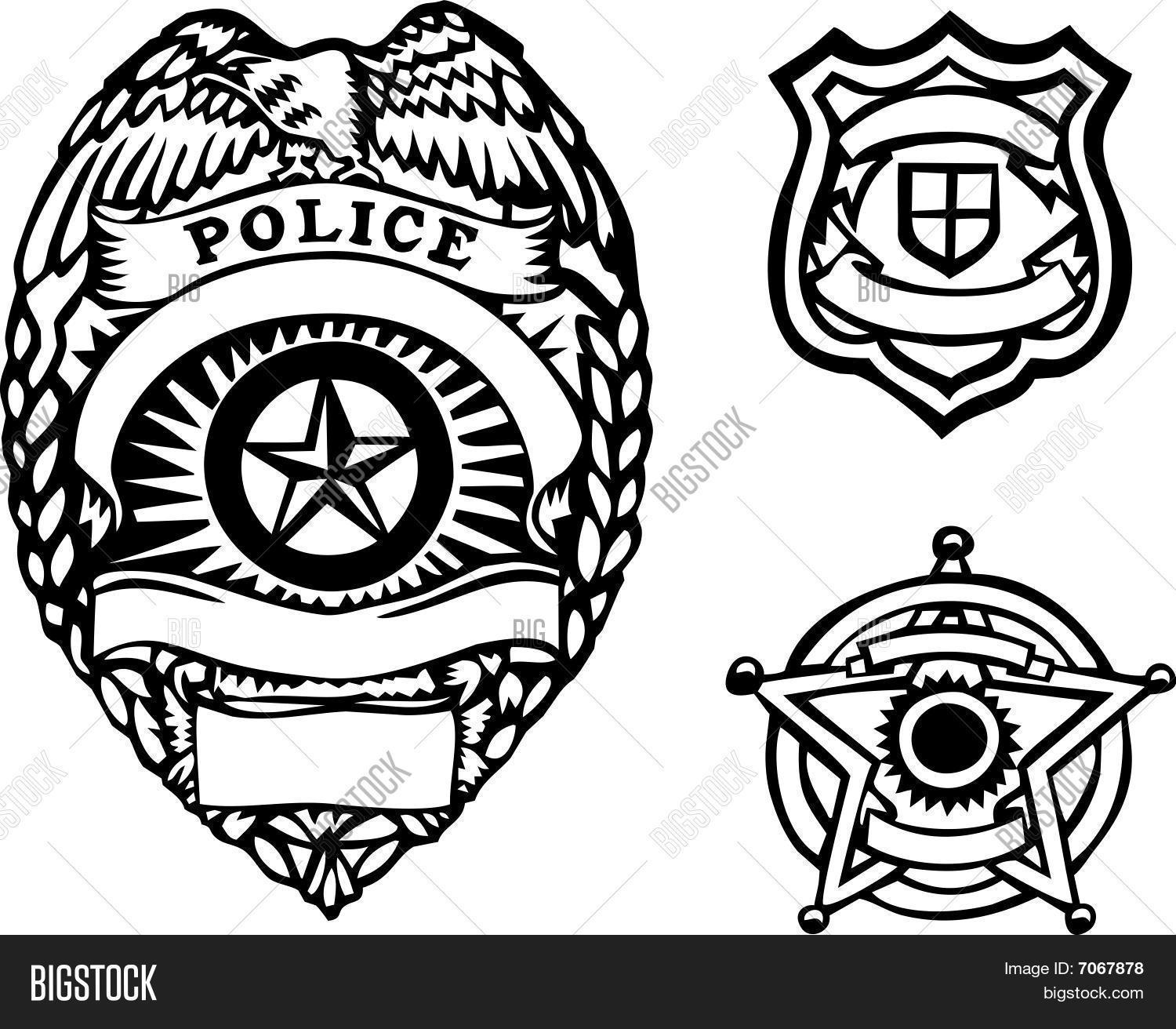1500x1312 Police Badge Vector Collection