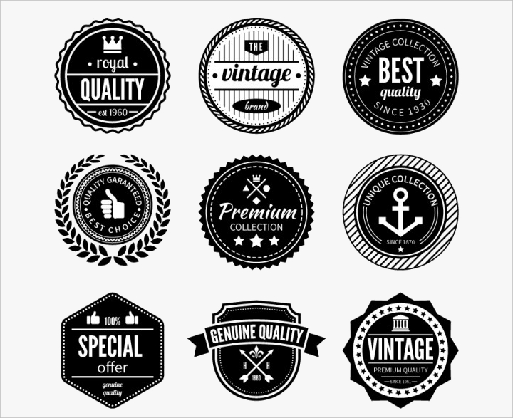 720x587 Free Badges Designs