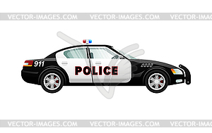 300x189 Police Car In Simple Cartoon Design. Speed Vehicle