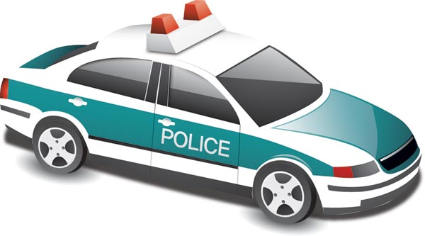 600x333 Police Car Vector Templates