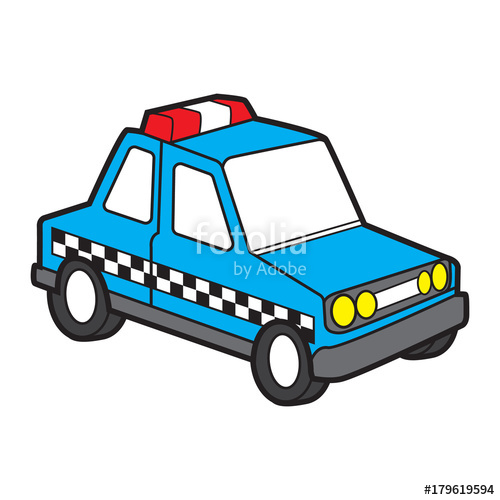 500x500 Cute Police Car Vector Cartoon Stock Image And Royalty Free