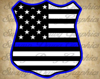 340x270 American Flag On Police Clipart