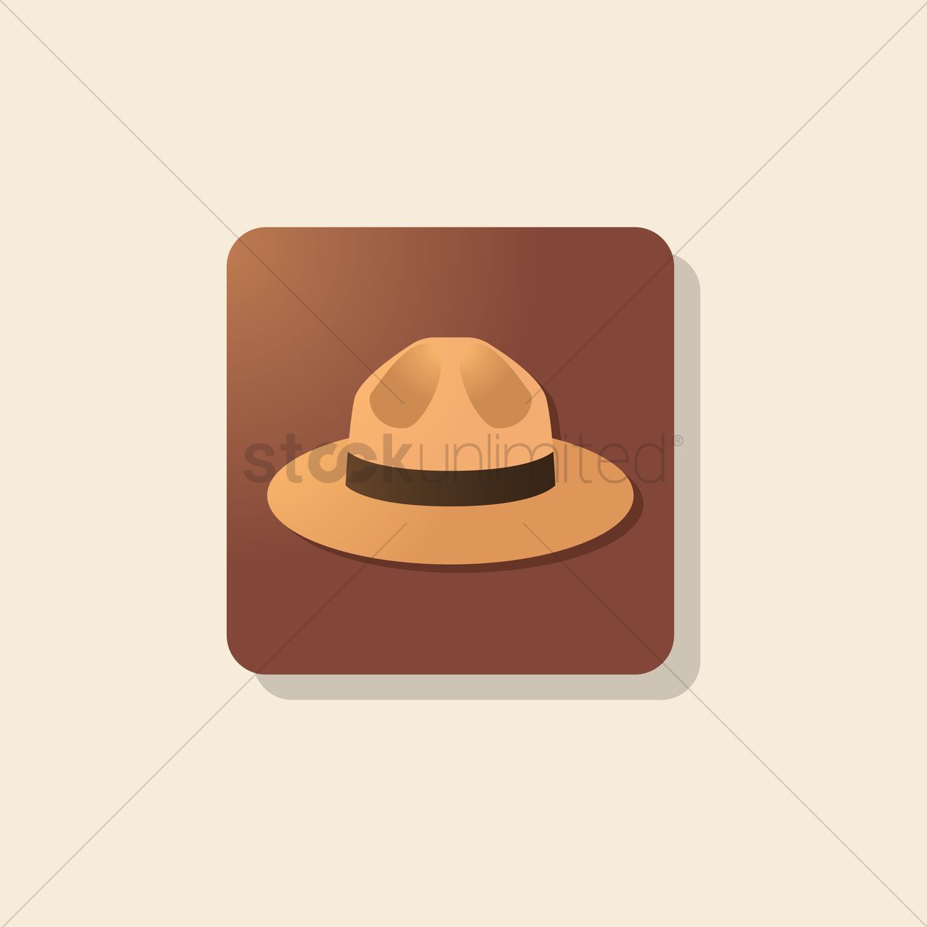 1300x1300 Police Hat Vector Image