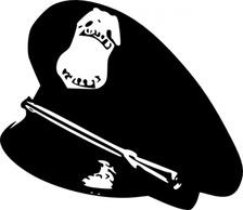 224x194 Police Hat Banner Royalty Free Stock