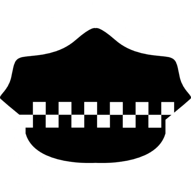 626x626 Police Hat With Checkered Details Icons Free Download