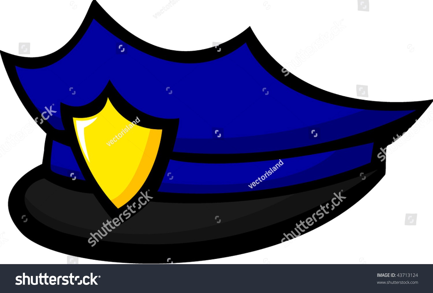 1500x1014 Stock Vector Police Hat 43713124 Cartoon