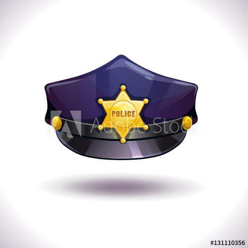 500x500 Vector Black Police Hat