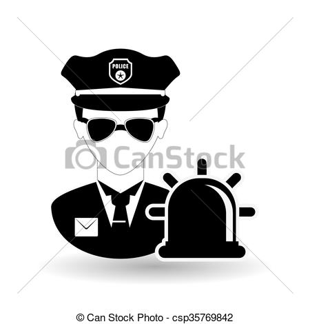 450x470 Police Icon Design. Police Concept With Icon Design, Vector... Eps