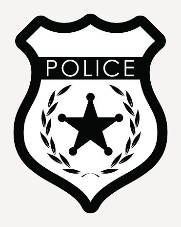 371x464 Vector Police Badge Isolated Illustration Stock Vectors