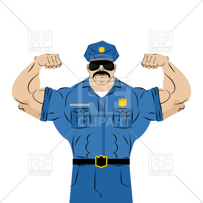 400x400 Strong Police Officer Vector Image Vector Artwork Of People