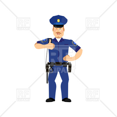 400x400 Cheerful Police Officer Wink Vector Image Vector Artwork Of