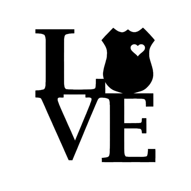 800x800 Wholesale 10pcslot 20pcslot Love Police Shield Sticker Vinyl
