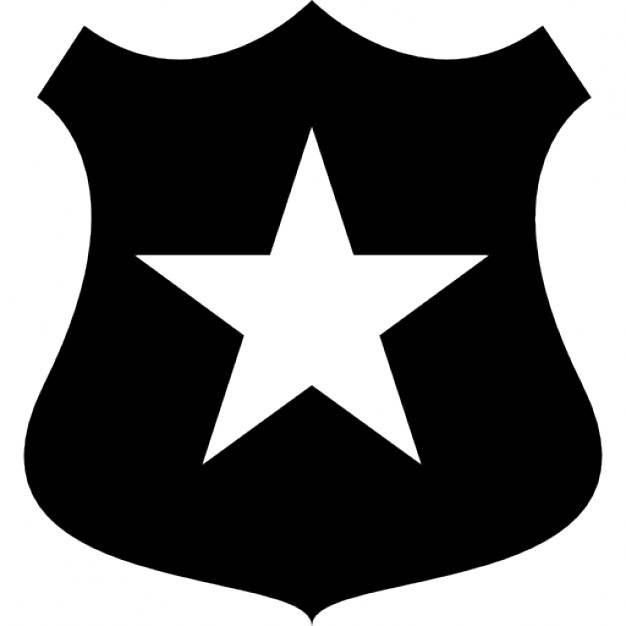 626x626 Police Shield With A Star Symbol Icons Free Download