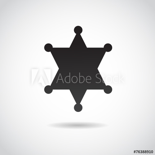 500x500 Police Star Vector Icon.