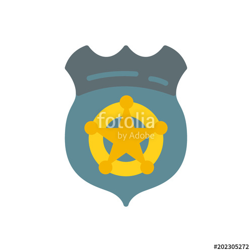 500x500 Star Badge Police Icon Vector Flat Stock Image And Royalty Free