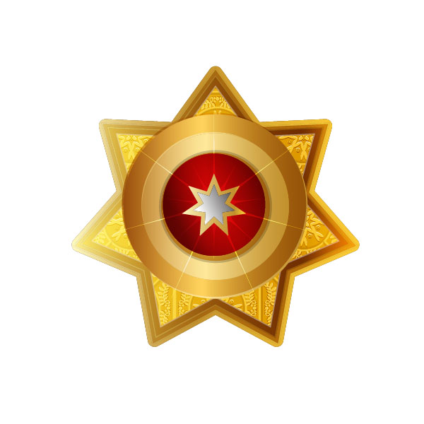 600x600 Create A Stylized Vector Police Badge With Metal And Leather