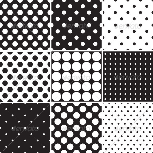 590x590 Vector Polka Dot Seamless Patterns By Yana St Graphicriver