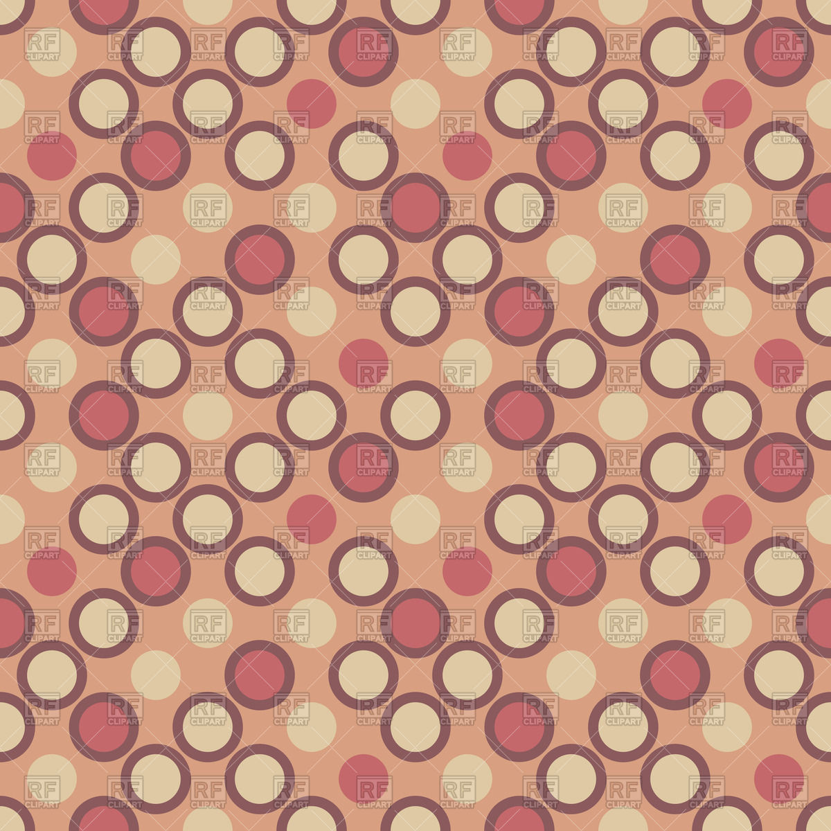 1200x1200 Brown Seamless Background With Circles