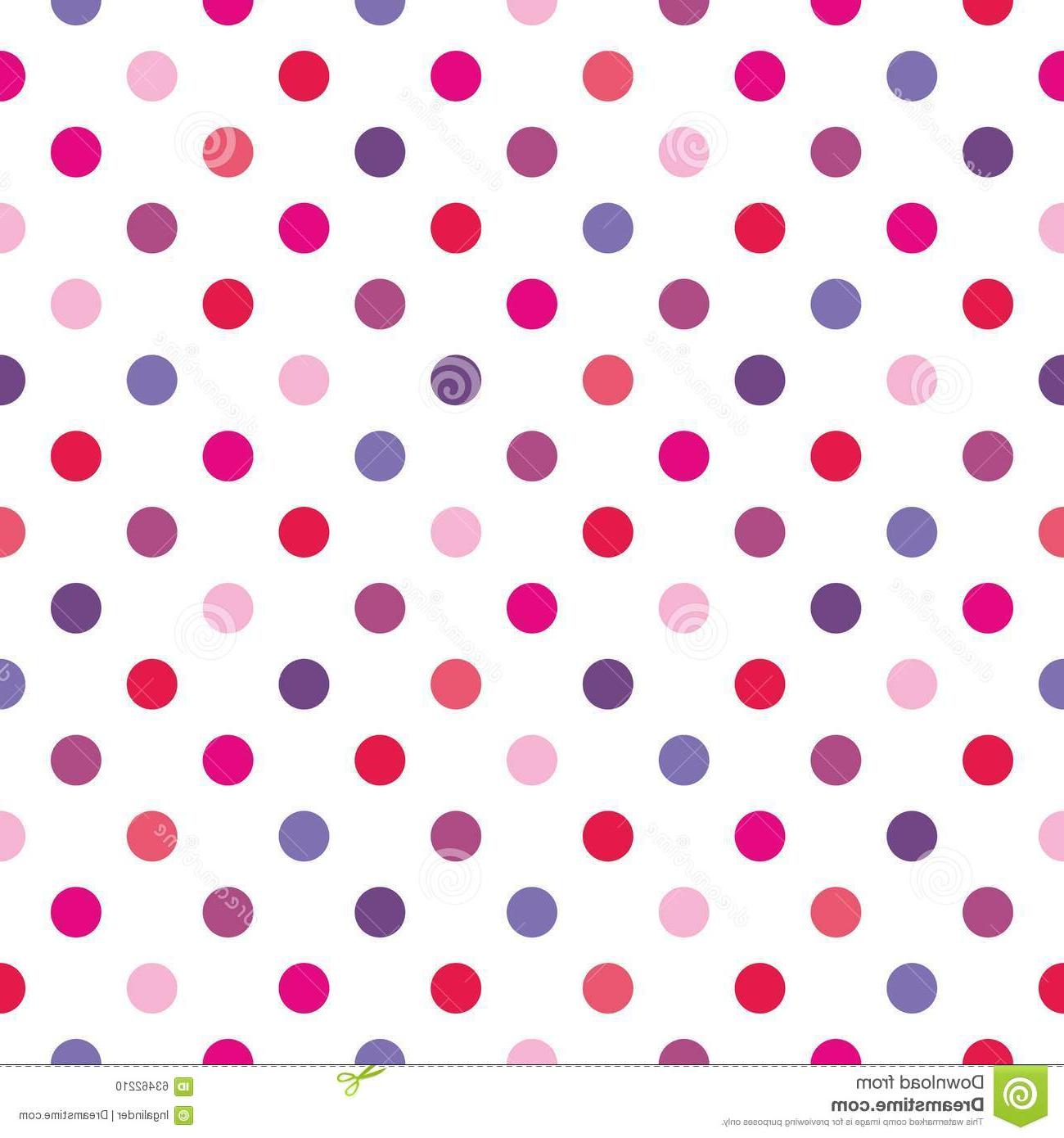 1300x1390 Best Tile Polka Dots Vector Pattern White Background Red Pink Blue