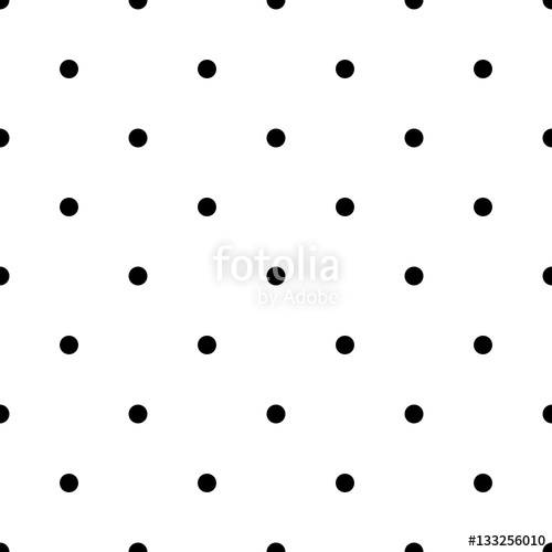 500x500 Seamless Rockabilly Polka Dot Vector Pattern. Seamfree Polkadot