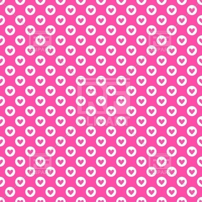 400x400 Seamless Wallpaper With Little Hearts In Circles