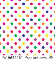 180x195 Free Art Print Of Polka Dots Pink Vector Background. Seamless