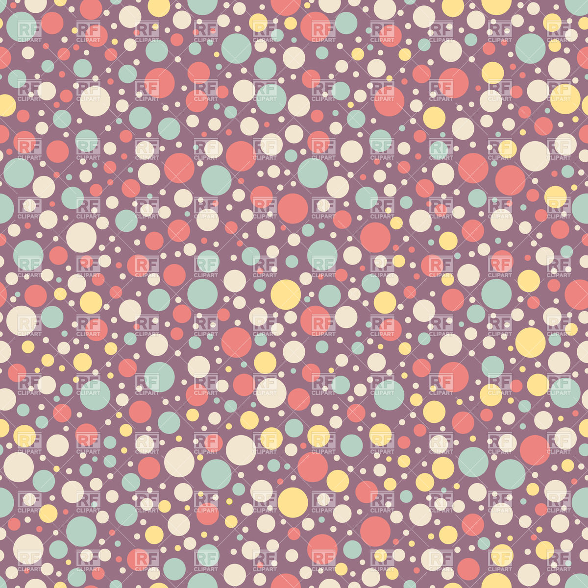 1200x1200 Seamless Abstract Pattern With Polka Dots Vector Image Vector