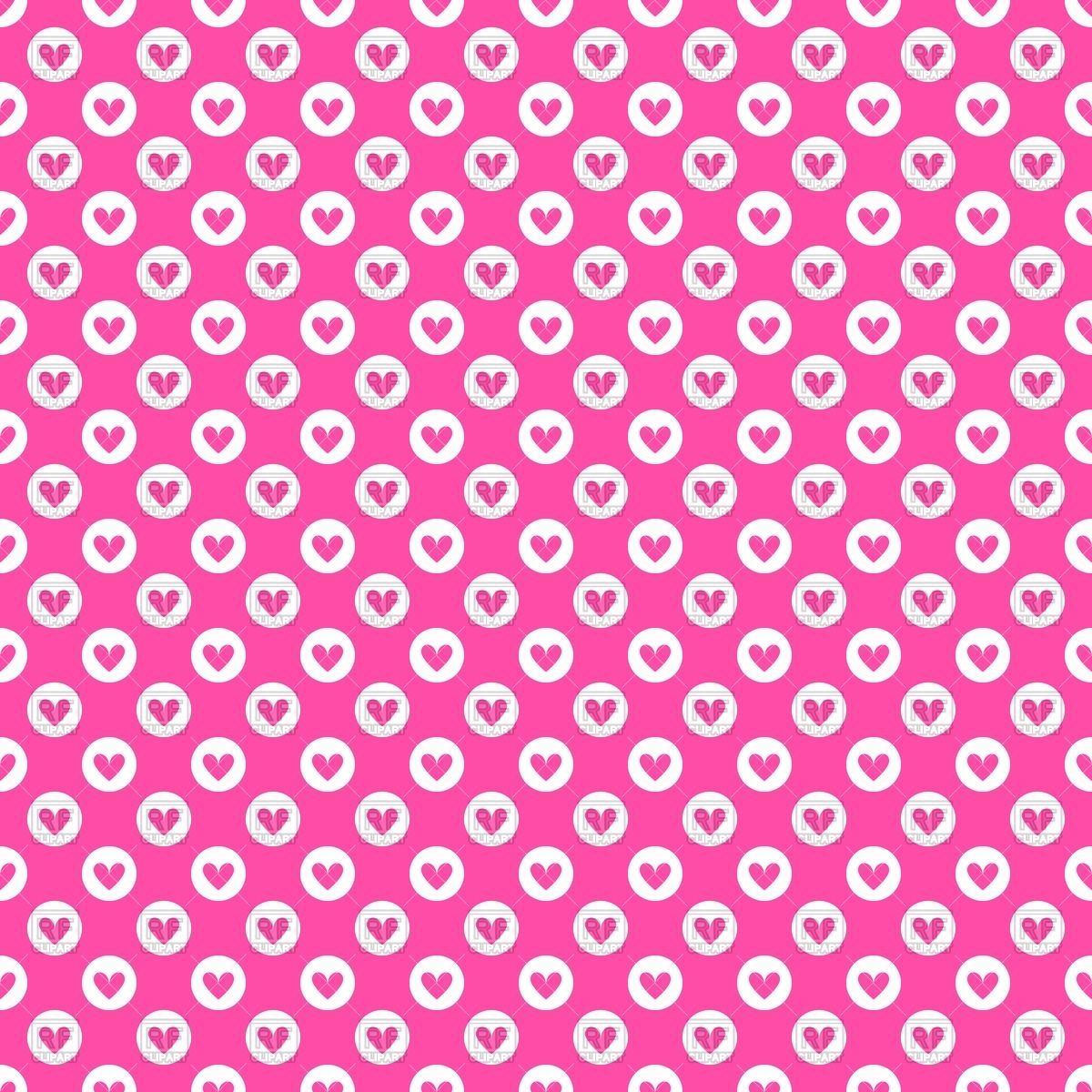 1200x1200 Seamless Wallpaper With Little Hearts In Circles