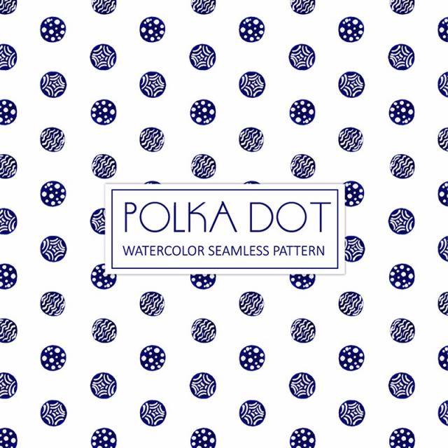 640x640 Detailed Blue Watercolor Polka Dot Background, Blue Vector