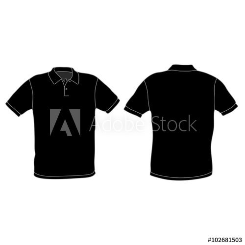500x500 Polo Shirt Template Vector Illustration