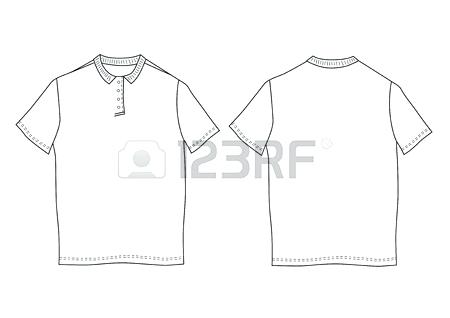 450x318 Vector Illustration Polo Shirt Template Front And Back Views Short