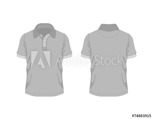 500x389 Men Polo. Vector Template