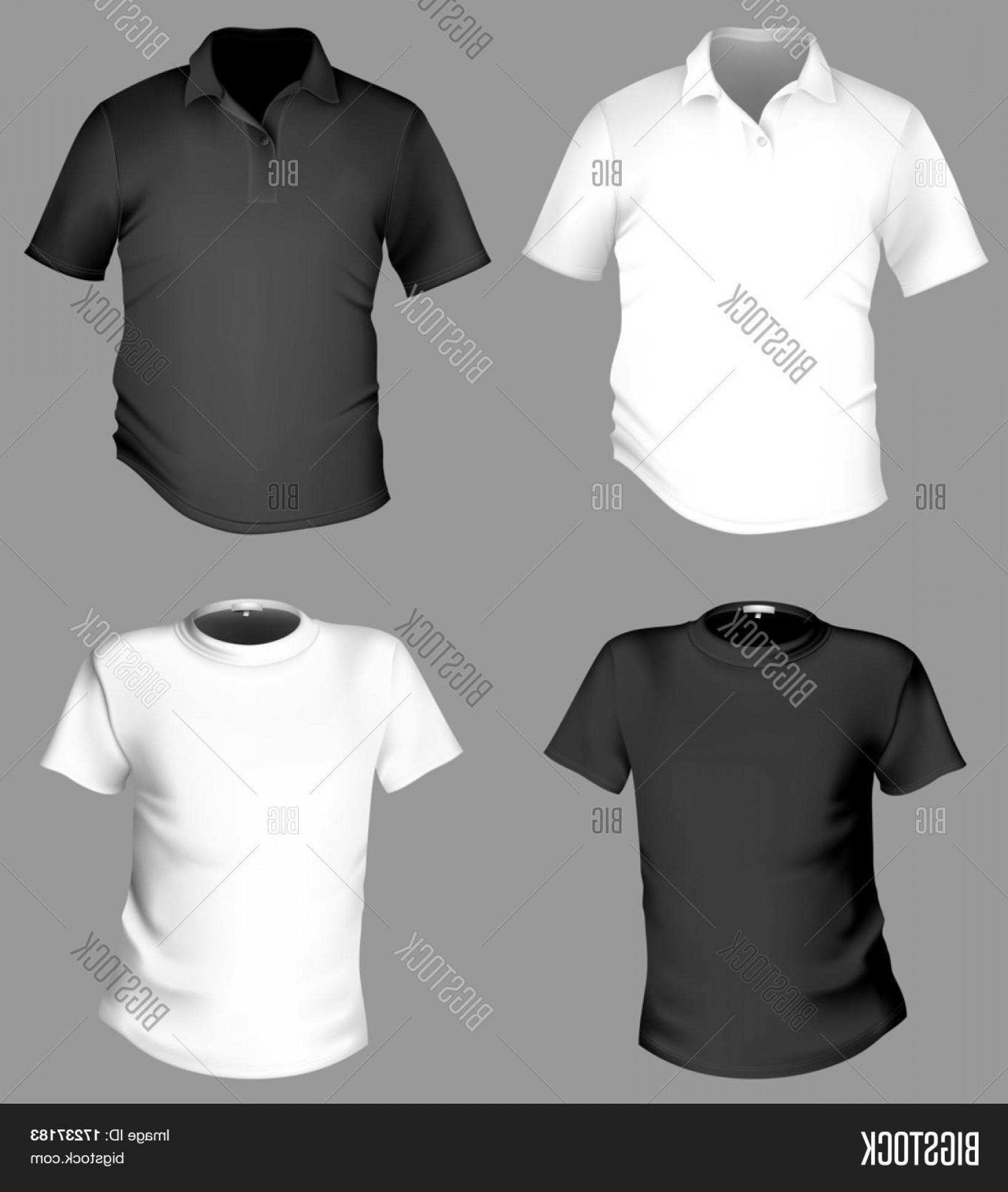 1644x1944 Stock Vector Vector Men S Black And White T Shirt And Polo Shirt