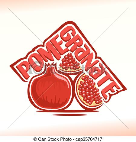 450x470 Pomegranate. Vector Illustration On The Theme Of The Logo For