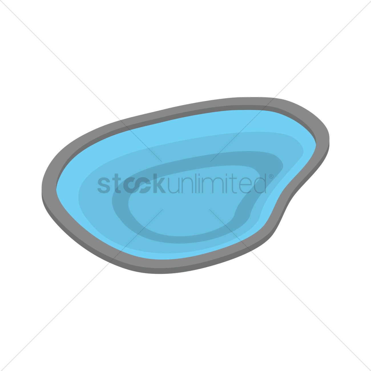 1300x1300 Pond Vector Image