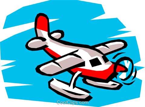 480x354 Pontoon Plane Royalty Free Vector Clip Art Illustration Tran0223