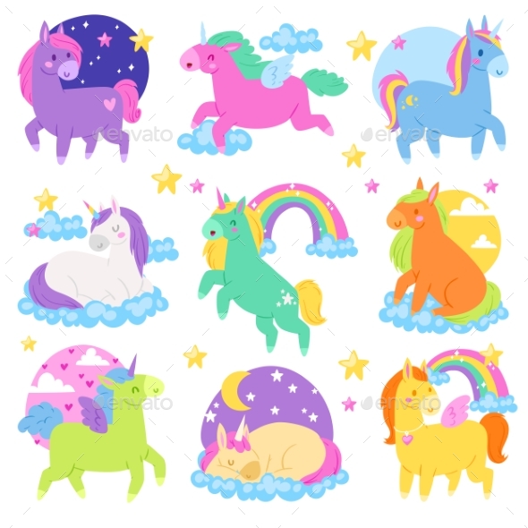 590x590 Pony Vector Cartoon Unicorn Or Baby Character By Pantimetrok