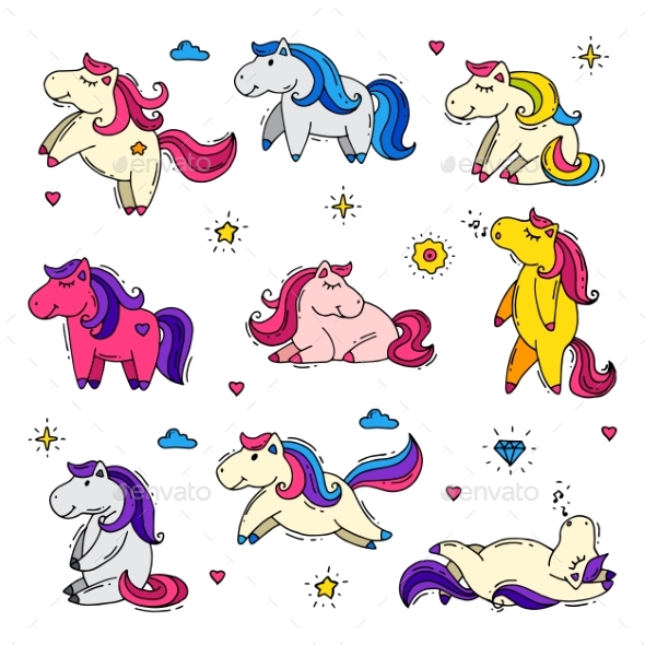 590x590 Pony Vector Cartoon By Elevartun Graphicriver