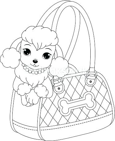 373x459 Poodle Coloring Vector Art