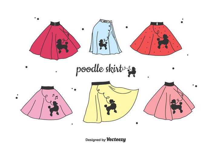 700x490 Poodle Skirt Vector Set