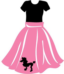261x300 Collection Of Free Fifties Clipart Poodle Skirt. Download On Ubisafe