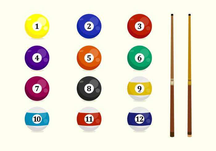 700x490 Billiard Ball And Pool Stick Vector