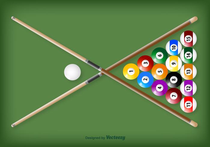 700x490 Vector Crossed Pool Sticks And Balls
