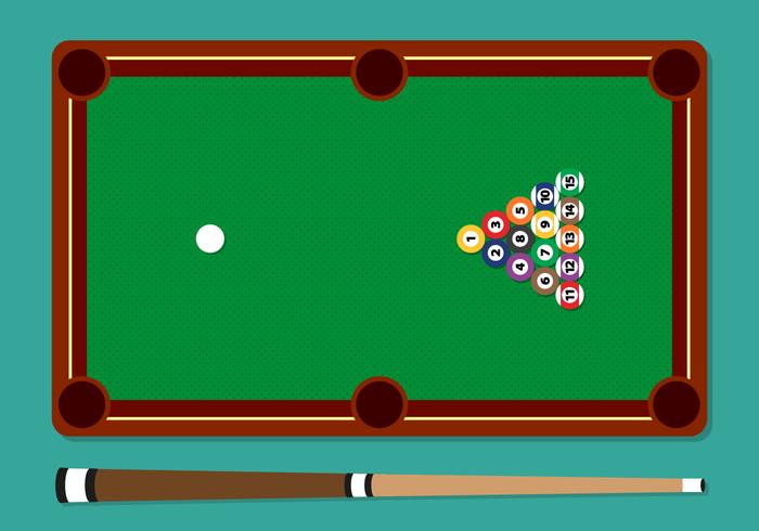 700x490 Pool Stick Balls Table Vector Illustration