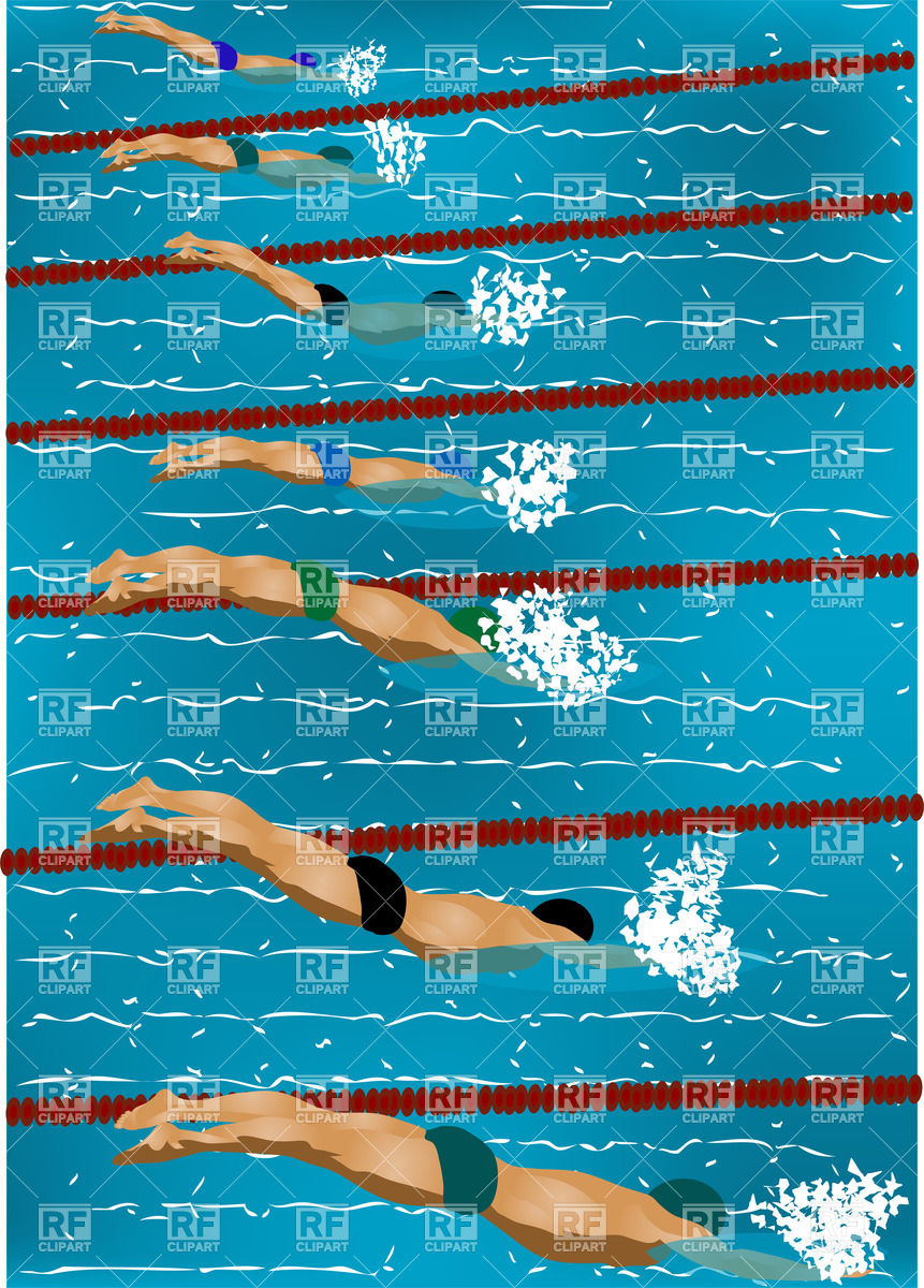 861x1200 Swimmers Diving Into Swimming Pool Vector Image Vector Artwork