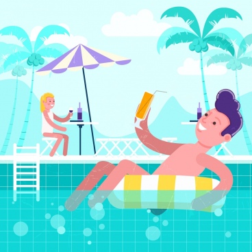 368x368 Cartoon Swimming Pool Vector Free Vector Download (14,783 Free