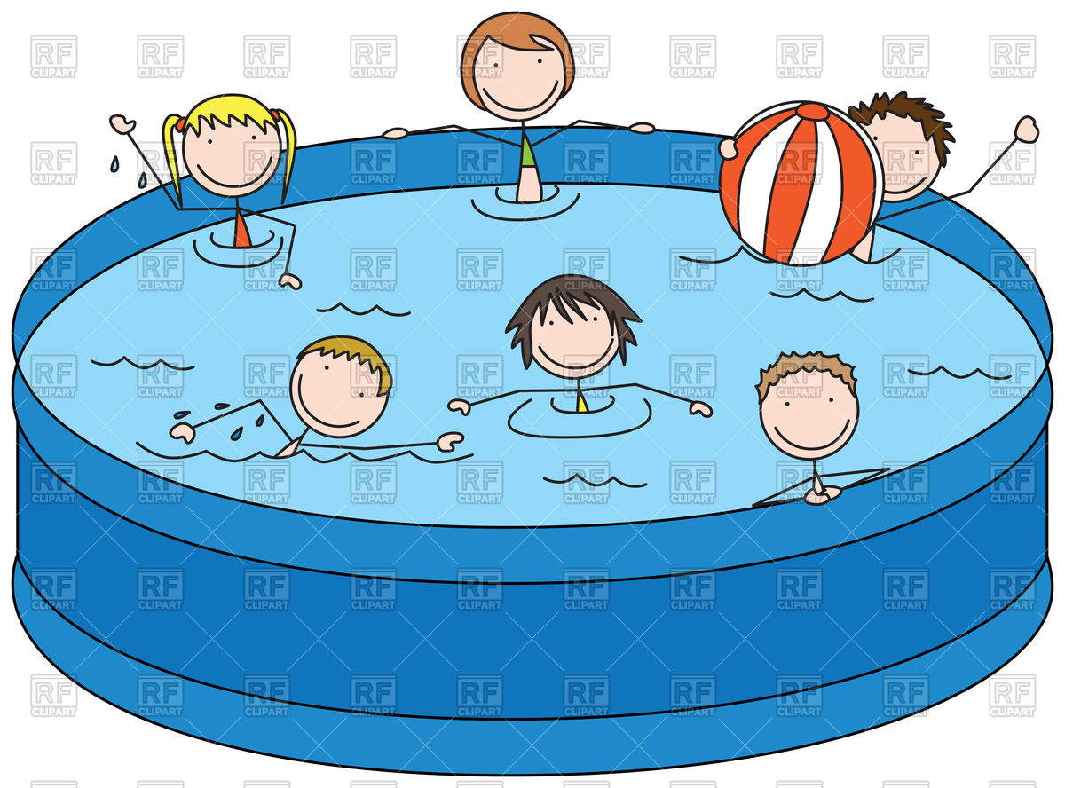 1200x888 Happy Kids In A Pool Vector Image Vector Artwork Of Sport And