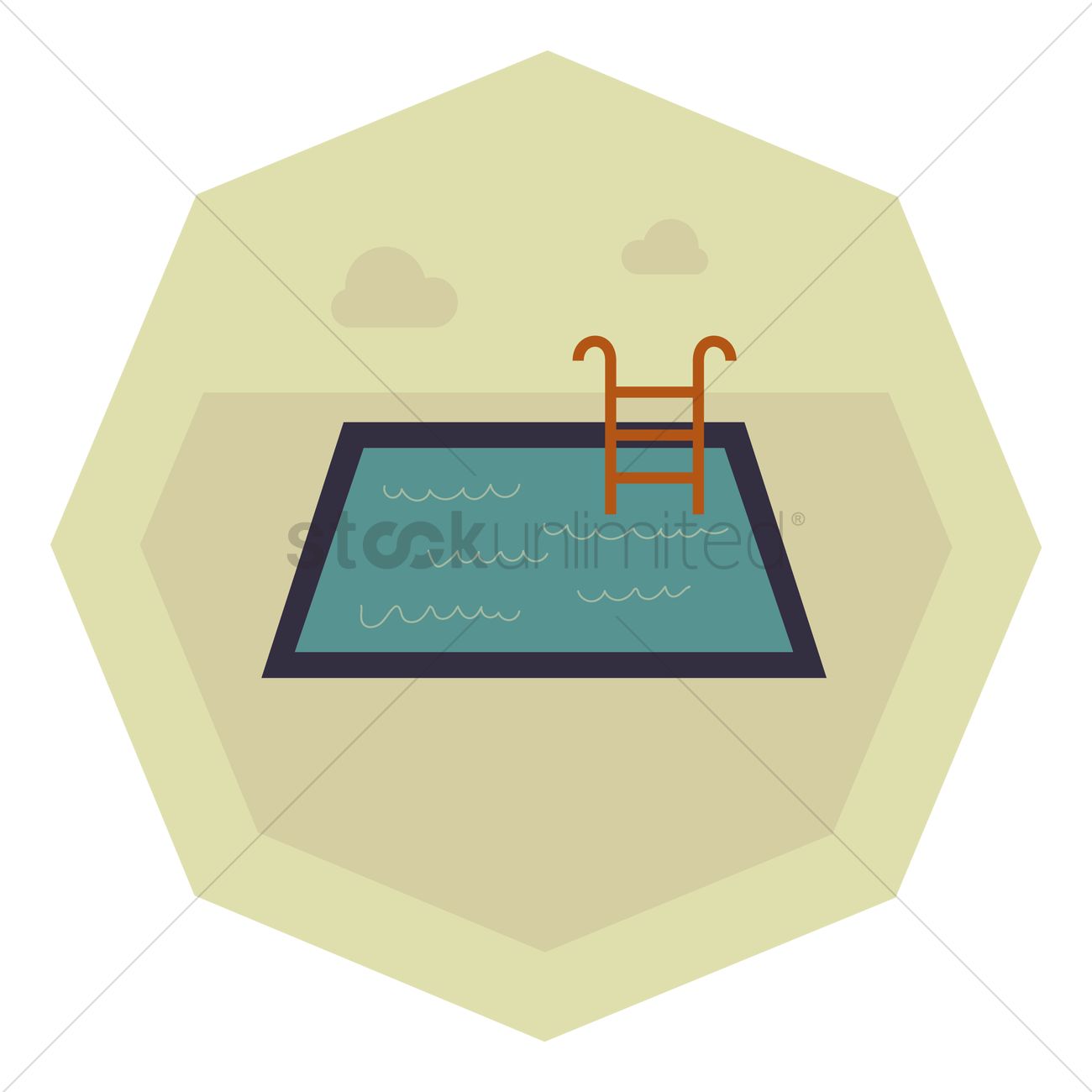 1300x1300 Free Swimming Pool Vector Image