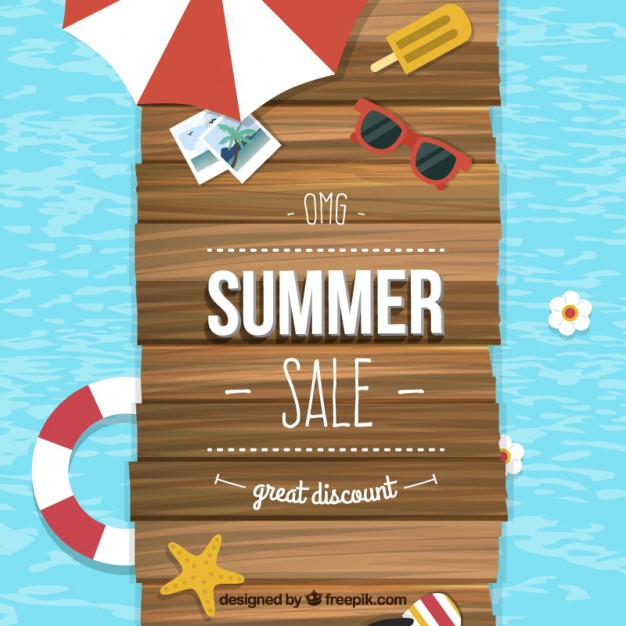 626x626 Pool Vector Art Summer Sale Background Free Vector Illustrations